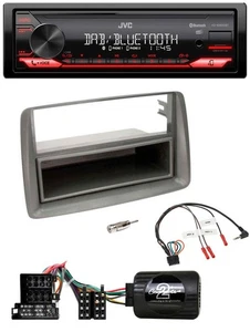 JVC Bluetooth USB DAB Lenkrad Autoradio für Fiat Panda 04-10 169 grau - Bild 1 von 9