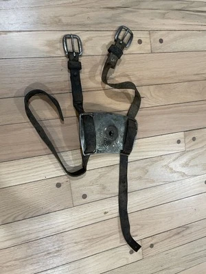 Rare 1920s 1930s Chrome Bronze Spare Tire Packard Cadillac Sidemount Mirror Brkt - Image 1 of 4