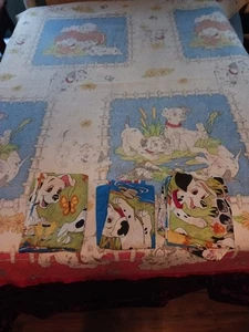 Vintage 1990er Disney 101 Dalmations Twin Size Decke 70 x 91 & 3 Stück Bettwäsche  - Bild 1 von 9