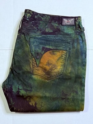 Nuevo Jean Robin’s Para Hombre Talla 54 Estilo #D5696LFXX SOLAPA LARGA Tinte Verde Negro Foto 1 de 4