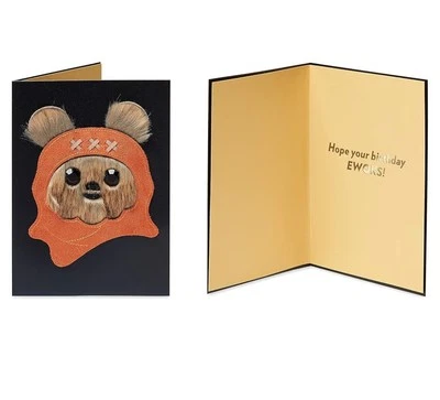 💥Papyrus Star Wars Leather Ewok Birthday Card Greeting Card💥 - Image 1 of 4