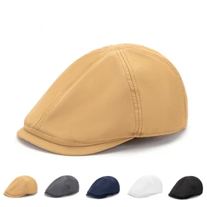 Men Summer Newsboy Flat Hat Golf Driving Duckbill Cabbie Ivy Adjustable Cap - Picture 1 of 10