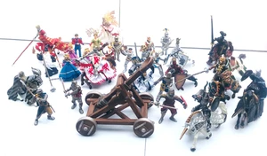 Papo Knights Bundle Trebuchet, princess ,fairy , King etc Miniatures 40 + Pieces - Picture 1 of 9