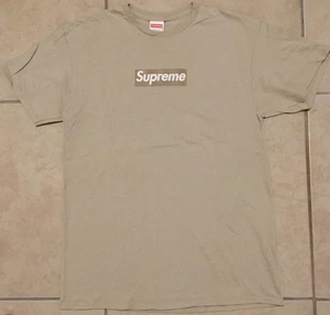 Supreme Box Logo Tee Shirt M Khaki Tan Tonal - Bild 1 von 10