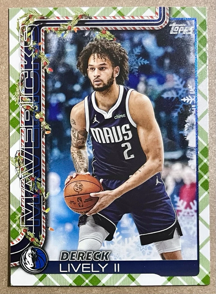 2025-26 Topps Basketball Holiday Dereck Lively Plaid Parallel SP - Image 1 of 1