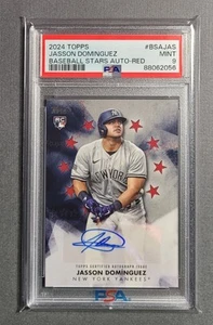 2024 Topps Jasson Dominguez Baseball Stars Red Auto /25 PSA 9 - Picture 1 of 2