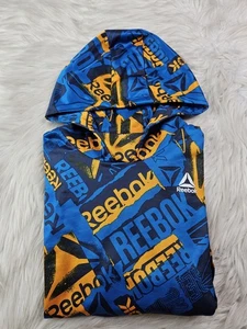 Adidas Boys Pullover Hoodie Blue Size Large 14/16 youth All Over - Picture 1 of 8