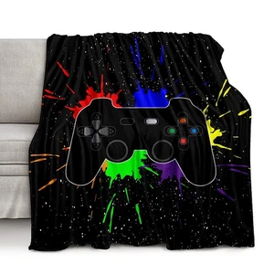 60x50 inch Gaming Throw Blanket Super Soft Fleece Gamer Gift for Couch Sofa - Picture 1 of 6