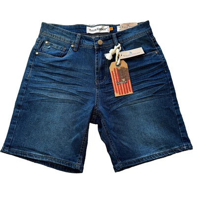 Pantalón Corto de Denim Inteligente Greenwich Tailor Vintage Para Hombre Talla 30 Azul Elástico Regular Nuevo con Etiquetas Foto 1 de 4