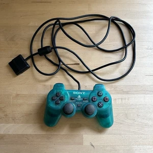 Playstation 2 Dual Shock 2 verde smeraldo trasparente Sony PS2 controller originale - Foto 1 di 6