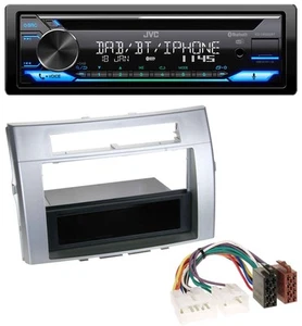 JVC Bluetooth MP3 USB DAB CD Autoradio für Toyota Corolla Verso 2004-2009 silber - Bild 1 von 8