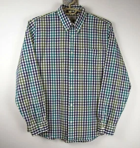 Jack Spade Men's Size XL Blue & Green Plaid Cotton Long Sleeve Button Down - Picture 1 of 3