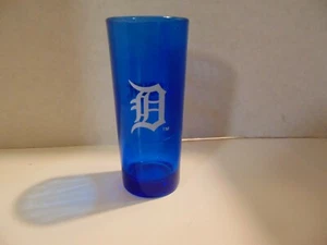 Cobalt Blue glass Detroit Tigers Absolute Vodka 5.5" - Picture 1 of 5