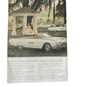 Vintage 1962 Ford Thunderbird Cabrio Sport Roadster Werbung - Bild 1 von 3