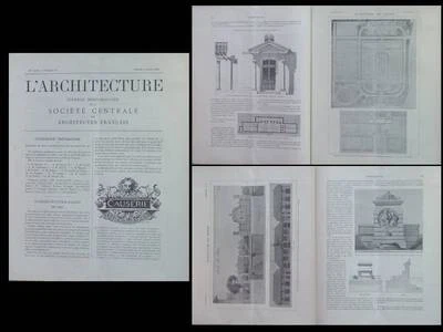 L'ARCHITECTURE N°12 1901 - JARDIN DES SERRES D'AUTEUIL, Formigé, FLEURISTE PARIS - Photo 1/2