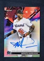 2021 Topps Clearly Authentic Monte Harrison Auto On Card Miami 