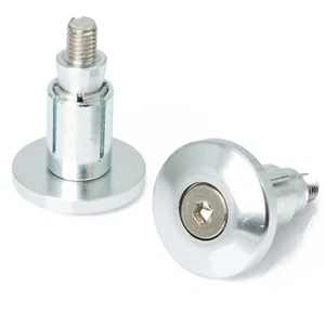 handlebar Ends Weights Scooter Motorbike Motorcycle Universal 13 & 17mm Chrome - Foto 1 di 2