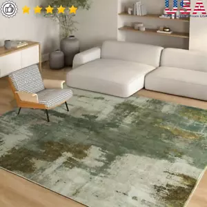 Non Slip Washable Area Rug Faux Wool Carpet Living Room Bedroom Dining Room New - Picture 1 of 7