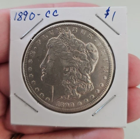 1890 CC Carson City Morgan 90% Silver $1 Dollar Rare Coin Nice Strike w Details Cover