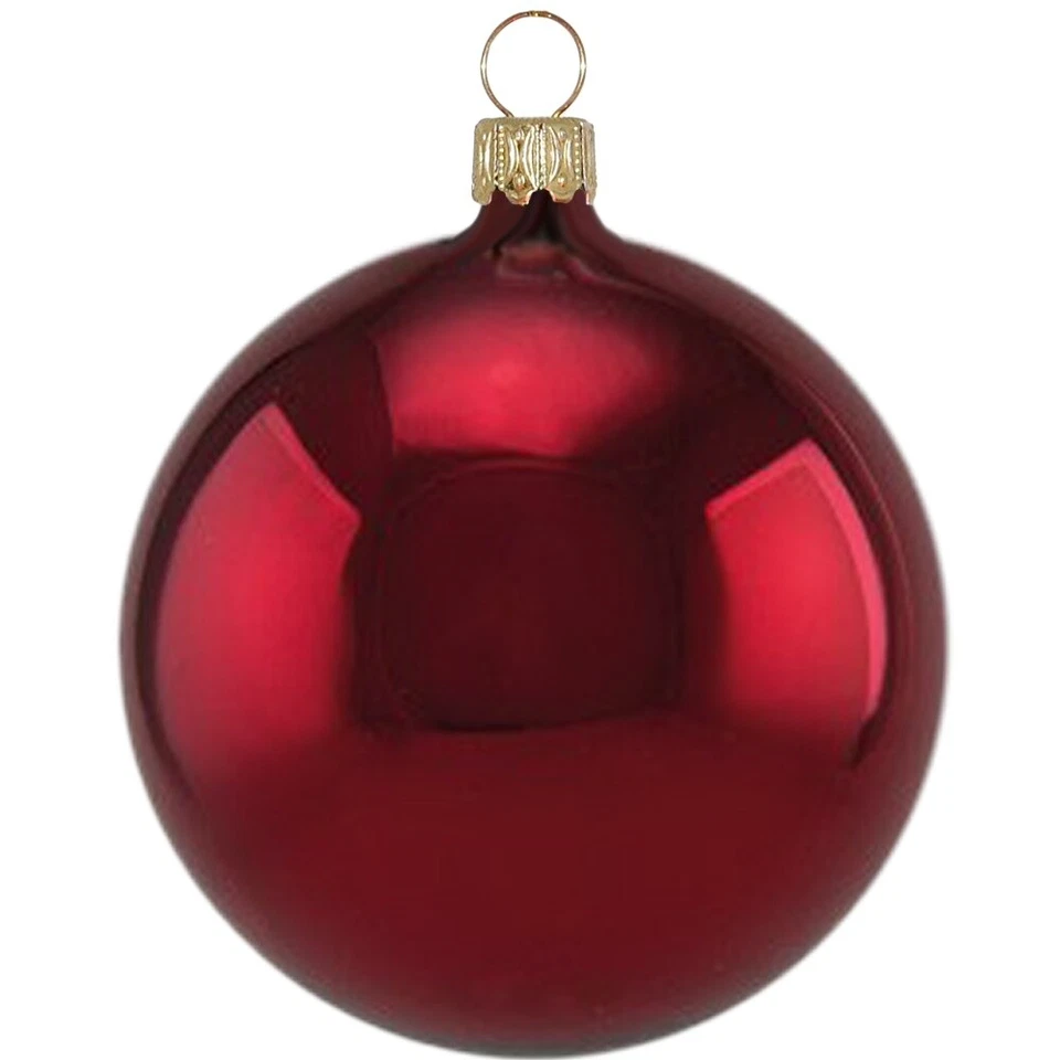 Weihnachtskugel Set stierblut glänzend Schatzhauser Weihnachtswelt, Thüringer We - Bild 1 von 1