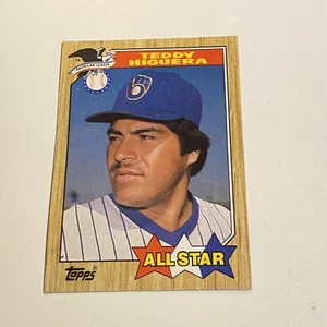 1987 Topps - All Star Teddy Higuera #615 - Baseball Trading Card - Picture 1 of 2
