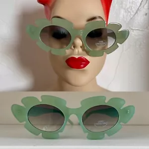 OCCHIALI DA SOLE NUOVI CON ETICHETTE Pin-Up stile CATEYE VLV Tropical PALM LEAF UV 400 - Foto 1 di 12