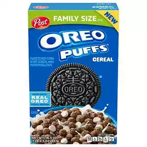 Post OREO PUFFS Breakfast Cereal, Crunchy 16.5 oz Box - Picture 1 of 7