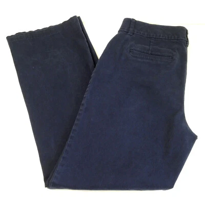JM Collection Women Navy Blue Khakis Chinos Pants Size 10 Stretch Waist  - Image 1 of 4