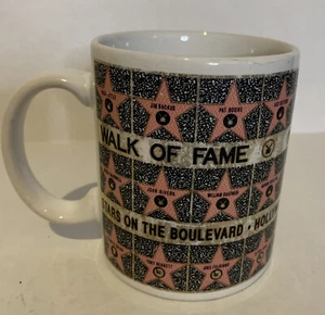 Hollywood Walk Of Fame Stars On Boulevard Coffee Mug Cup Karol Western Corp 1992 - Picture 1 of 6
