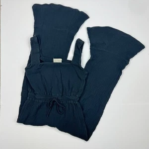 Anthropologie Saturday Sunday Jumpsuit schwarz Größe Small Gaze ärmellos ausgestellt - Bild 1 von 8