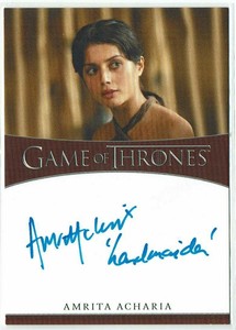 Game of Thrones Iron Anniversary Series 1 Autograph Amrita Acharia Handmaiden