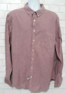 Goodfellow Button Down Men's Shirt Size XXL Burgundy Mist Long Sleeve Slim Fit - Picture 1 of 6
