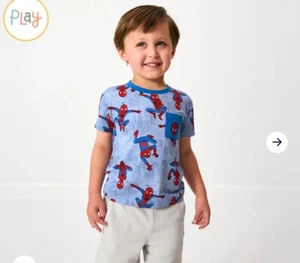 Little Sleepies MARVEL SPIDER MAN Spidey Sense Relaxed Pocket Tee SIZE 8 NIB NEW - Picture 1 of 2