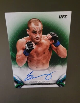 2018 UFC Knockout Eddie Alvarez Green Parallel Auto 12/50 ON CARD AUTO - Image 1 of 3