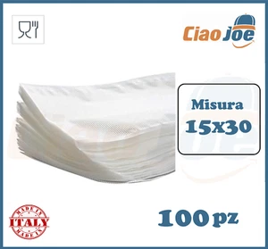 100 Sacchetti Sottovuoto Goffrati per Alimenti Buste 15x30 105 micron goffrate - Foto 1 di 3