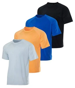 4 Pack Rash Guard for Men Swim Shirts Mens Short Sleeve Sun Shirt SPF Uv Prot... - Picture 1 of 5