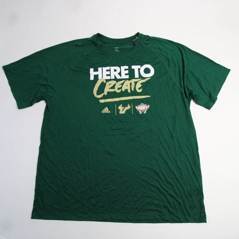 South Florida Bulls adidas Climalite Short Sleeve Shirt Men's Dark Green New Cover