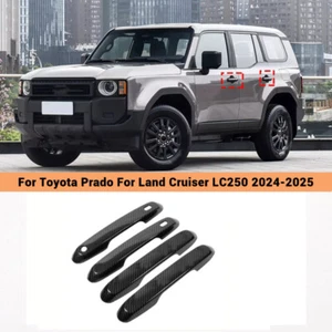 Cubierta de manija de puerta exterior de fibra de carbono para Toyota para Land Cruiser 2024-2025 AT - Imagen 1 de 6