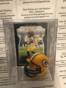 Clay Matthews Green Bay Packers Mini Helmet Card Display Shadowbox Chrome Auto