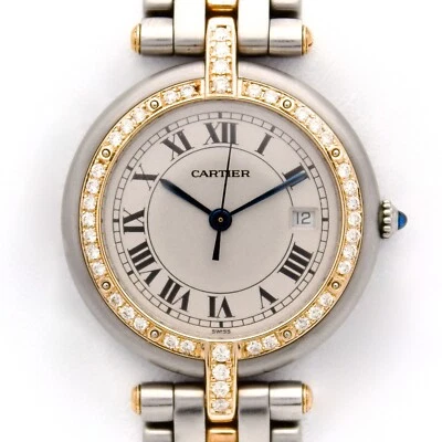 Cartier Panthère 30mm 183964 18kt Custom Diamond Bezel / Two Tone White Dial VSG - Image 1 of 4