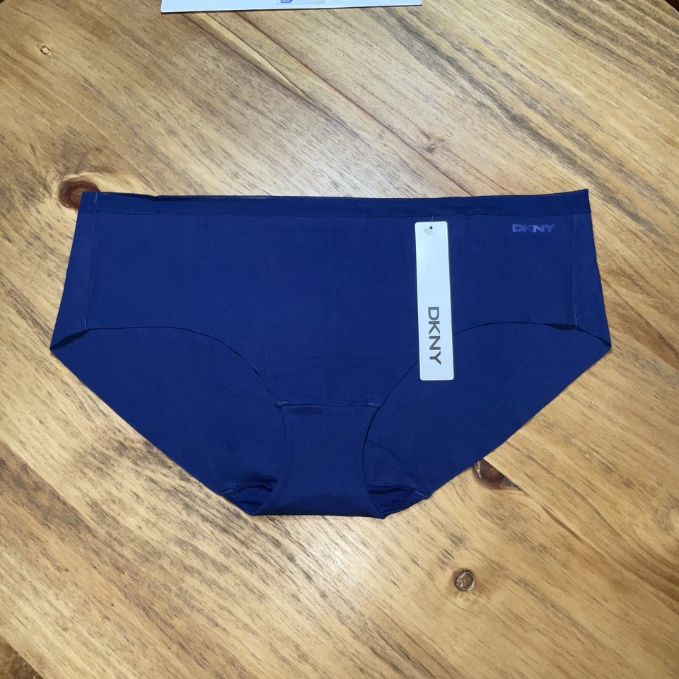 DKNY Womens Hipster Panties Size XL Navy Blue No Lines Underwear DK1026