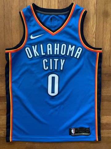 Russell Westbrook Men’s 44 Medium M Oklahoma City Thunder Nike Swingman Jersey Cover