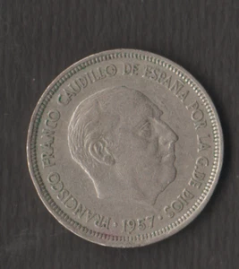 Spain, 5 PTAS 1957 Excellent Condition - Picture 1 of 2