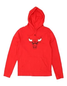 MAJESTIC Womens Graphic Hoodie Jumper UK 10 Small Red Cotton BJ94 - Picture 1 of 3