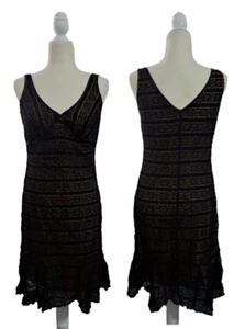 New York & Company Women Y2K Black Lace Sleeveless Empire Waist Dress Size Small - Picture 1 of 7