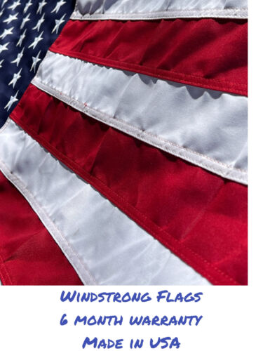 5x8 FT Deluxe Hand Sewn Windstrong US American Flag Commercial Polyester US Made