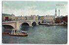 London Bridge England Posted 1910 Edwardian Era Vintage Postcard - Rare Find!