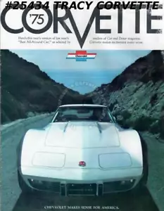 Chevrolet Corvette 1975 folleto original de 8 páginas de concesionario - Imagen 1 de 3