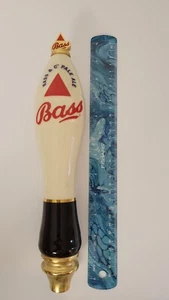 BASS & Co Pale Ale ~ VINTAGE Cerámica y Latón Doble Cara Cerveza 12" Mango de Grifo - Imagen 1 de 9