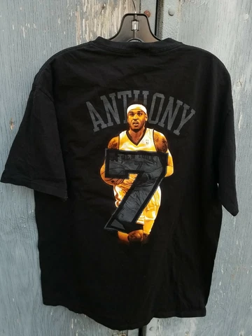 Carmelo Anthony New York Knicks large Black T Shirt Cover